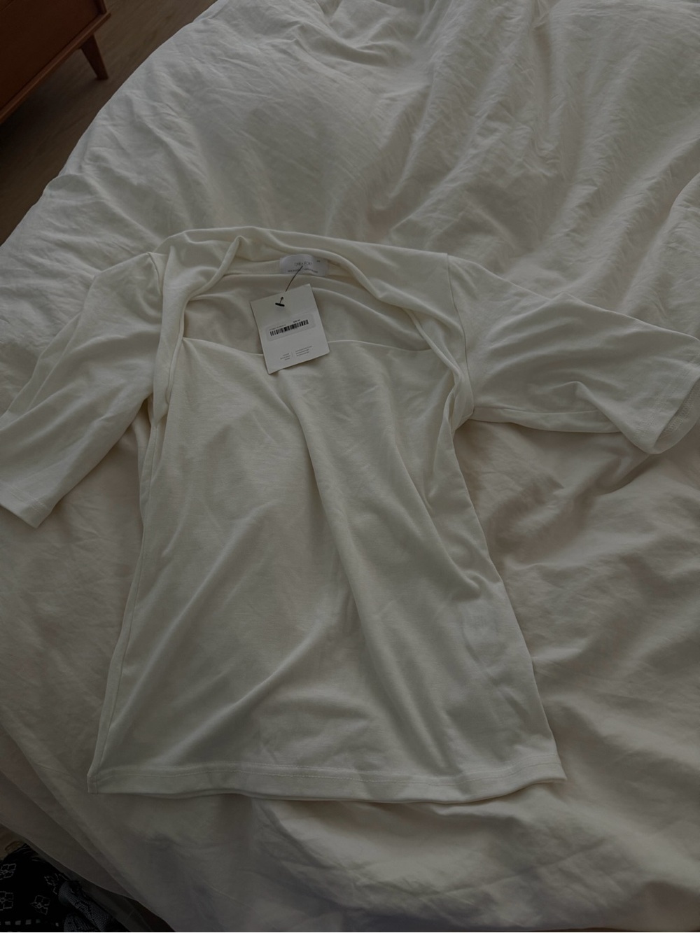 Oak & Fort White Square Neck Top